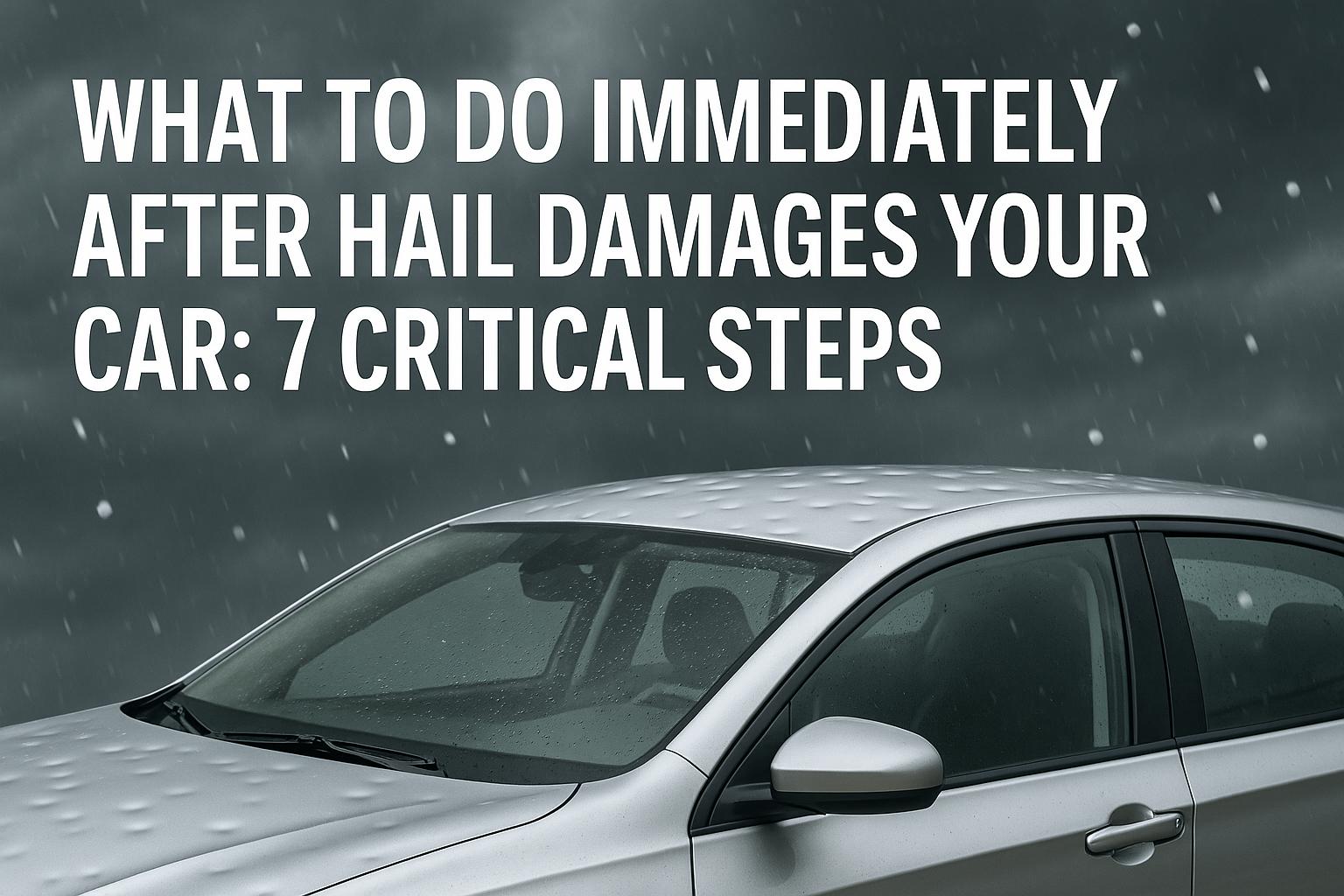 What to Do Immediately After Hail Damages Your Car: 7 Critical Steps